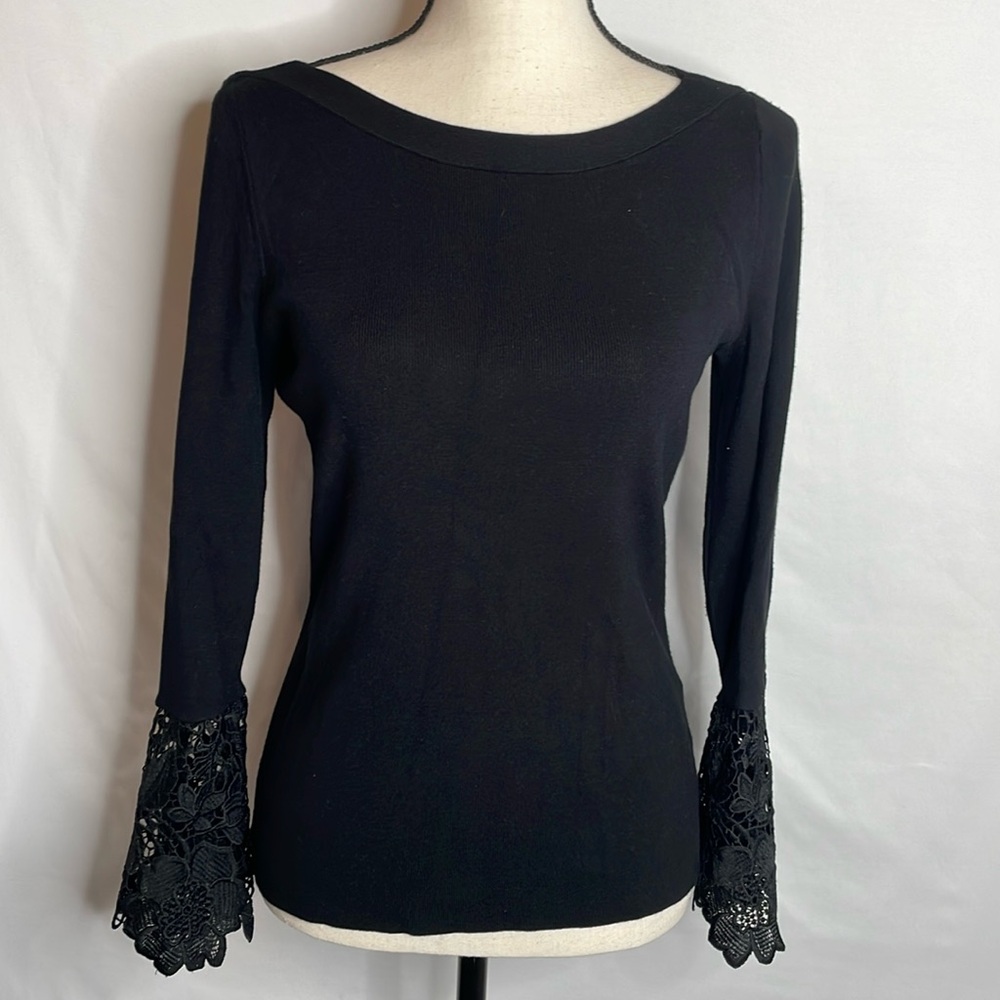 Inc international concepts‎ black sweater bell Sleeves size small